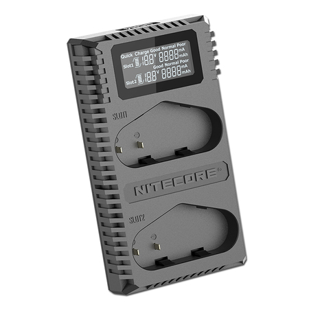 NITECORE UCN4 PRO Dual-Slot USB QuickCharge 2.0 Charger for Canon LP-E4 & LP-E4N Camera Batteries UCN4